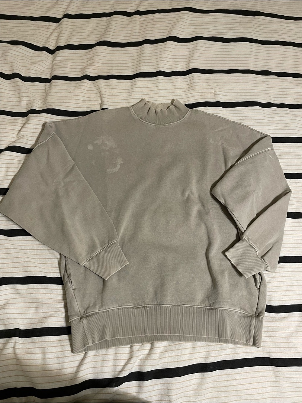 TNA Women's Mock Neck Sweater in Light Gray